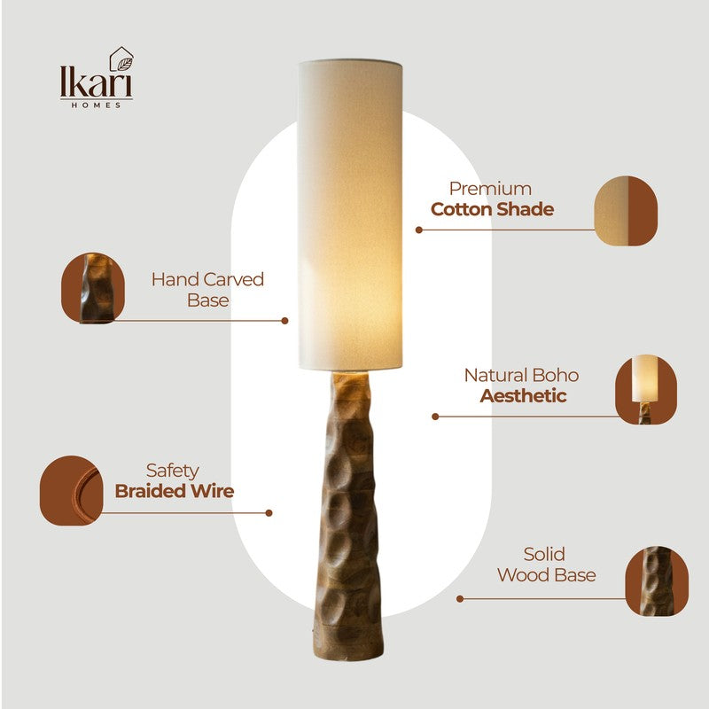 Tall White Mango Wood Floor Lamp media 6