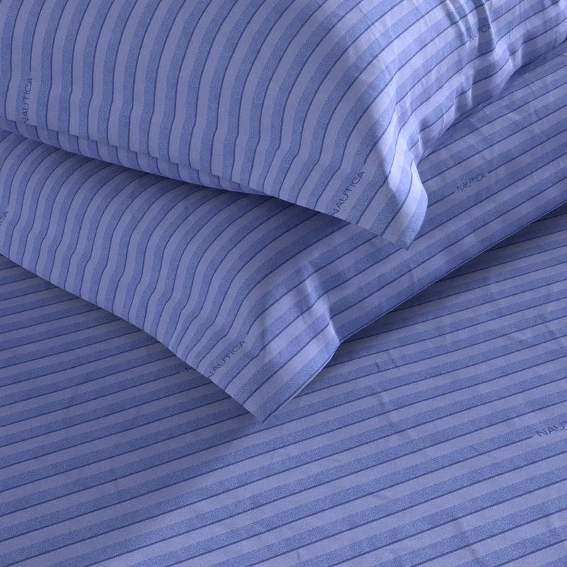Nautica Whisper Cotton Bedsheet (Blue) - 160 TC media 5