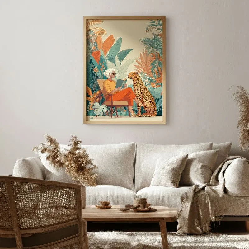 Verdantia Canvas Wall Painting With Brown Frame media 6