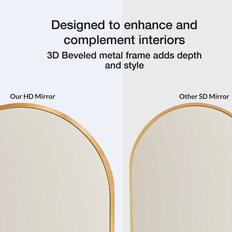 Clarion Arch Wall Mirror With Aluminium Frame - Gold media 5