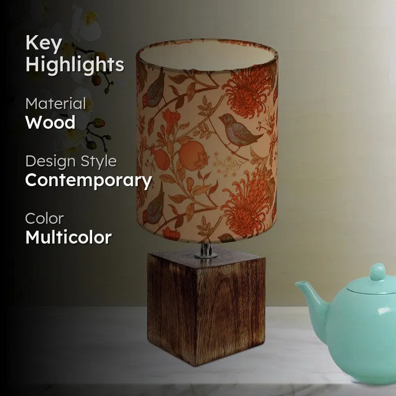 RadianceAura Premium Wooden Table Lamp - Multicolor media 2