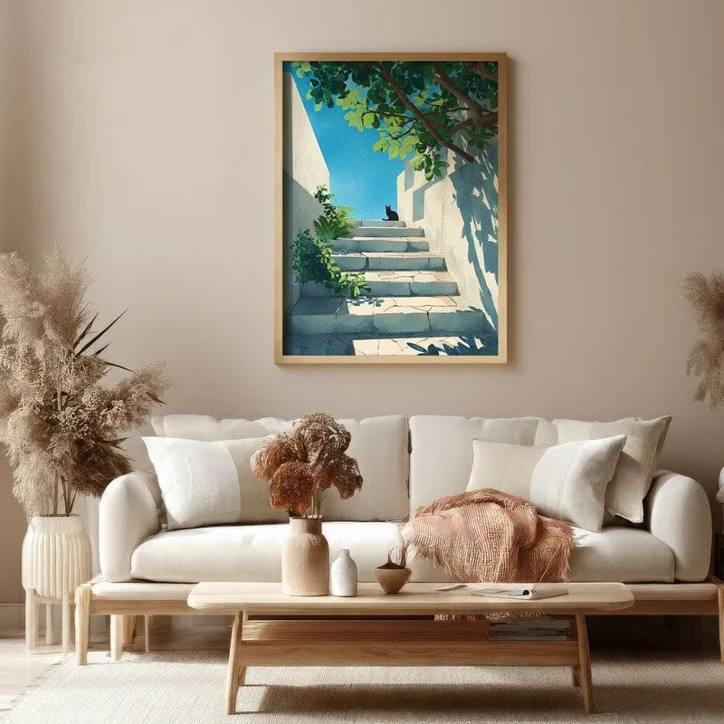 Sereno Canvas Wall Painting With Brown Frame media 4