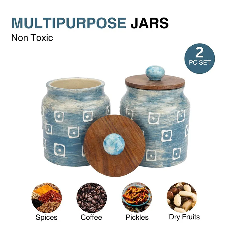 Carvy Ceramic Jar (500 mL Each) - Set Of Two media 5