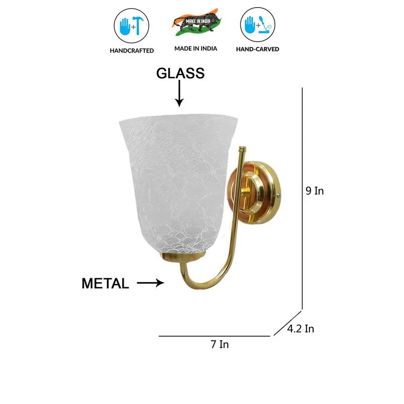 Crystal Bloom Golden Tilt Glass Wall Lamp media 10