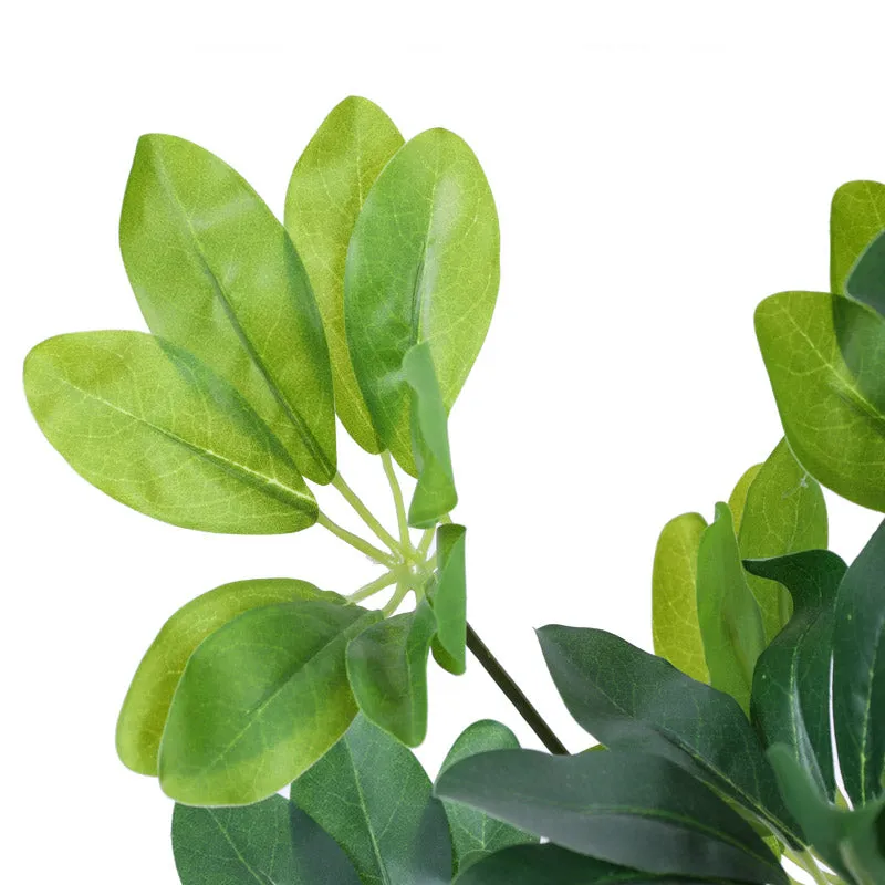 Artificial Realistic Schefflera Plant With Black Plastic Pot - 3 Feet media 6
