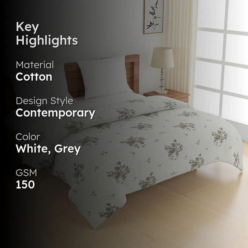 Swayam Dalila Cotton Comforter (Grey) -150 GSM media 2