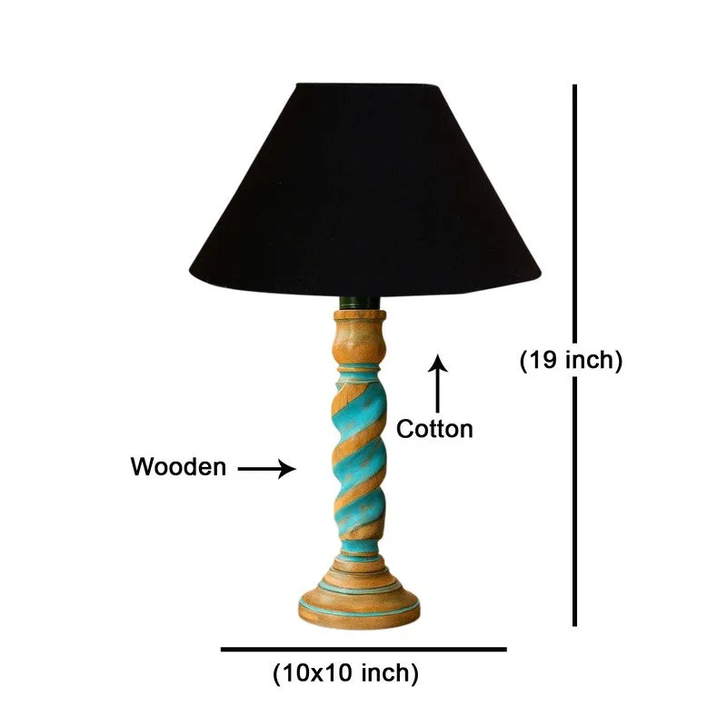 Elara Muse Wooden Table Lamp - Black media 8