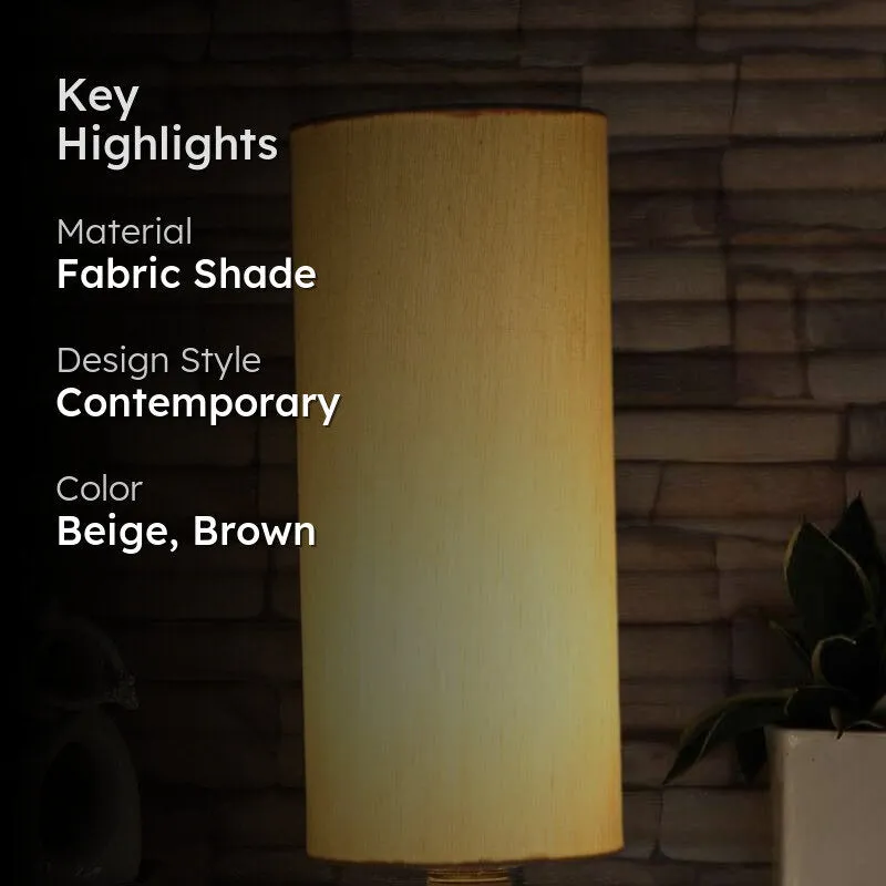 Scarta Fabric Table Lamp - Beige,Brown media 2
