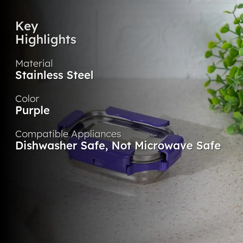 Savory Insulated Steel Lunch Box (Violet) - 150 mL media 2