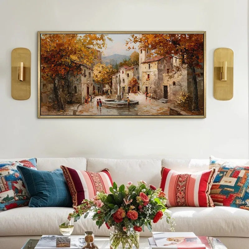 Timeworn Canvas Wall Painting With Frame media 1