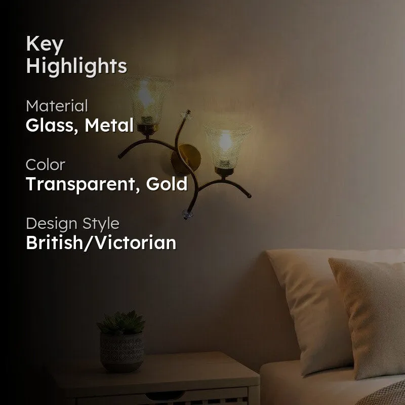Aurelia Glow Twin Glass Wall Lamp - Transparent media 2