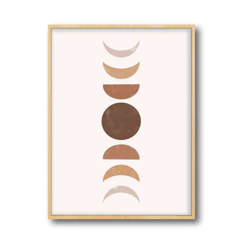 Celestial Balance Canvas Wall Painting With Brown Frame media 3