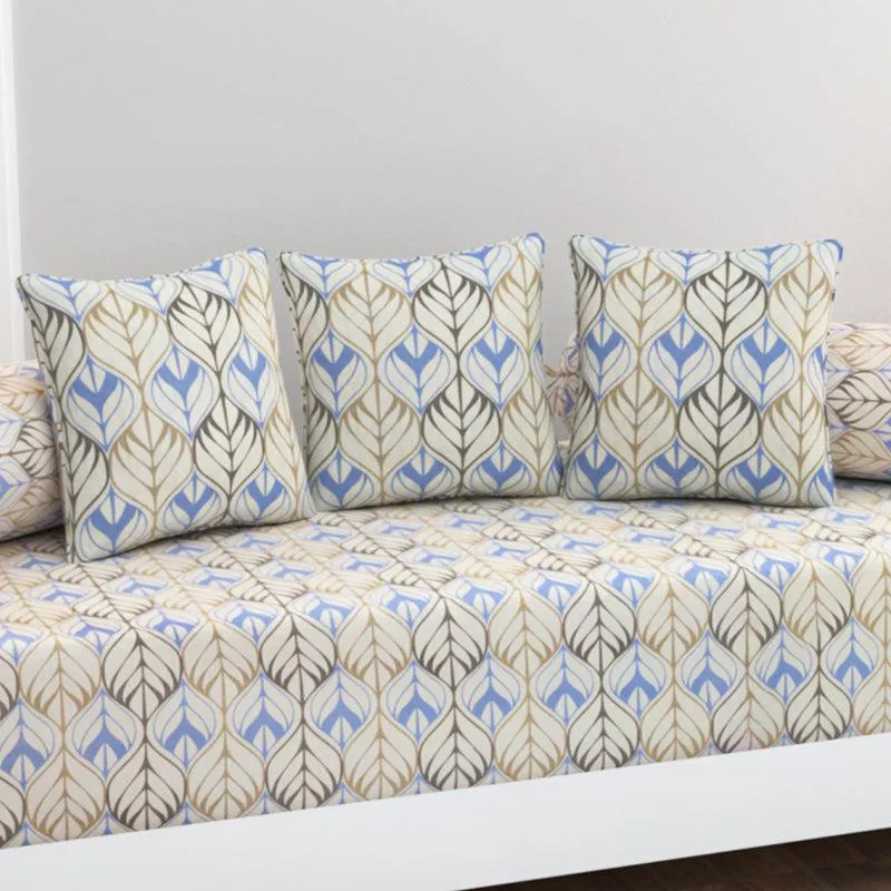 Saffron Suite Floral Cotton Diwan Set media 3