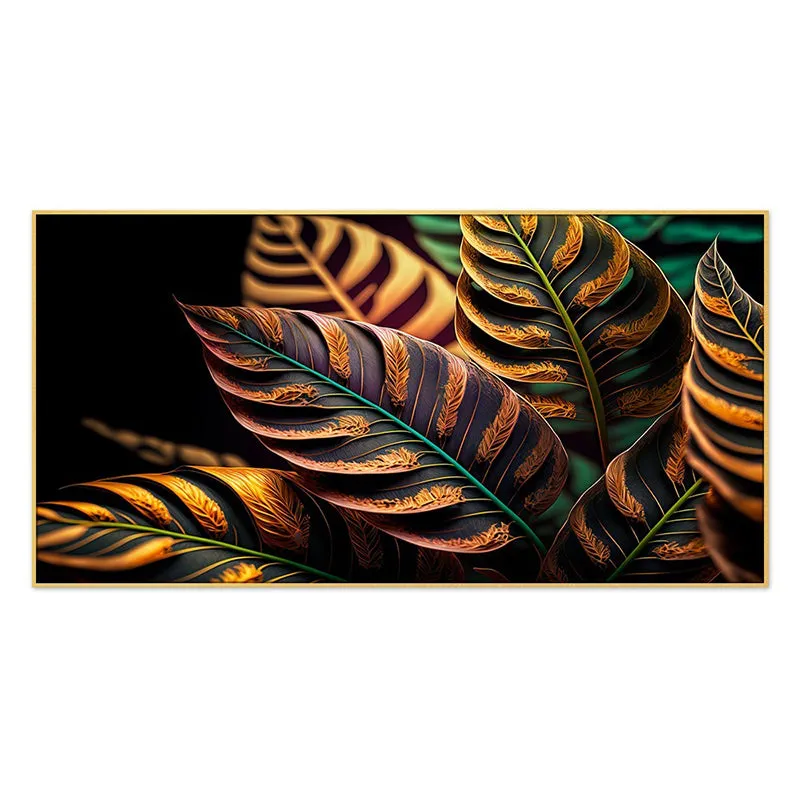 Chiaroscuro Leaves Canvas Wall Painting media 3