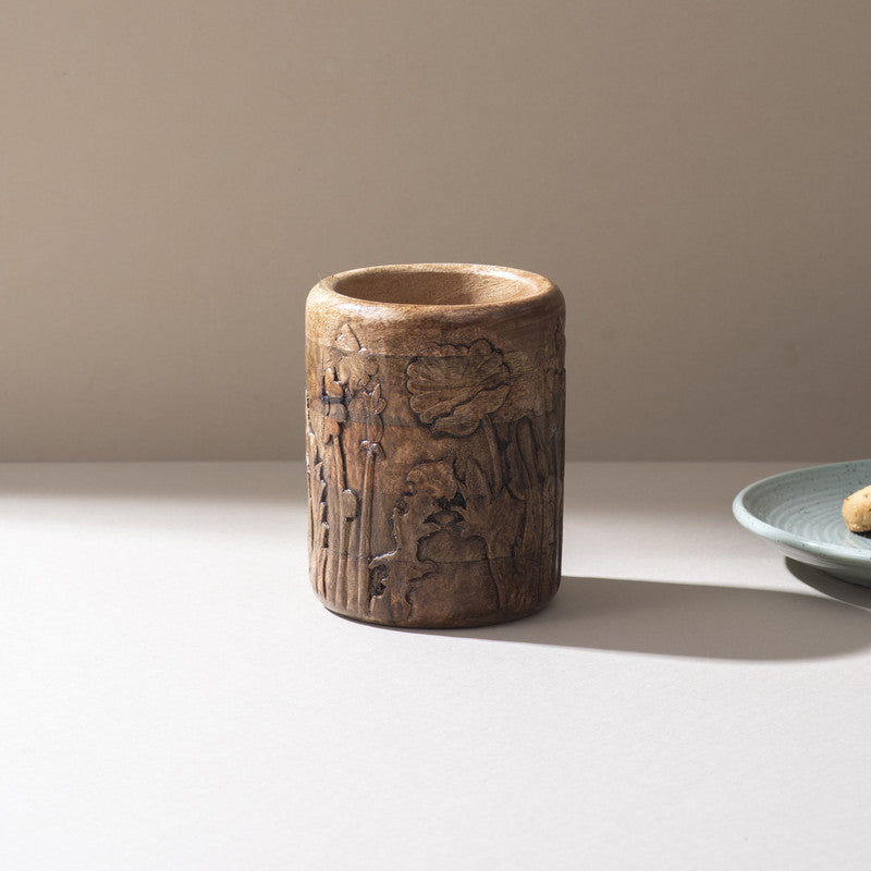 Dandelion Handcrafted Mango Wood Cutlery Stand