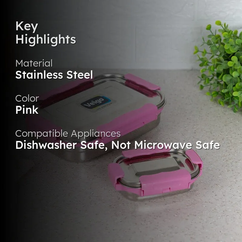 Ligo Pink Lunch Box (800/150 mL) - Two Piece Set media 2