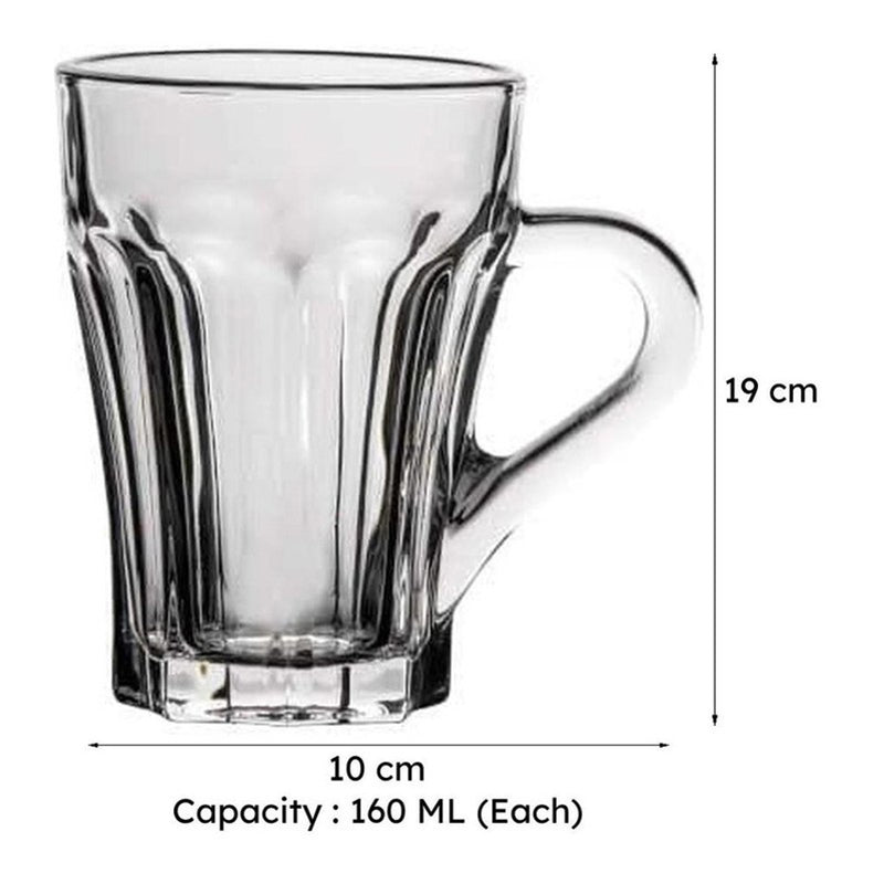 Glassey Glass Tea Cup (160 mL Each)  -  Set of Six media 7
