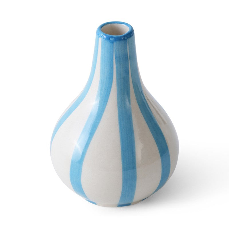 Waveon Ceramic Flower Vase - White,Blue media 5