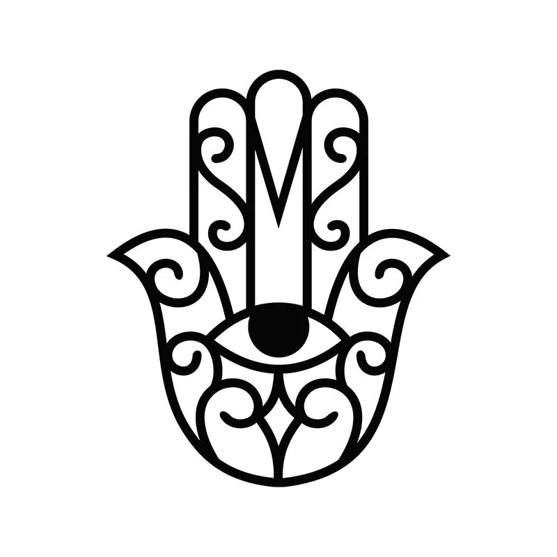 Hamsa Black Iron Wall Accent media 3