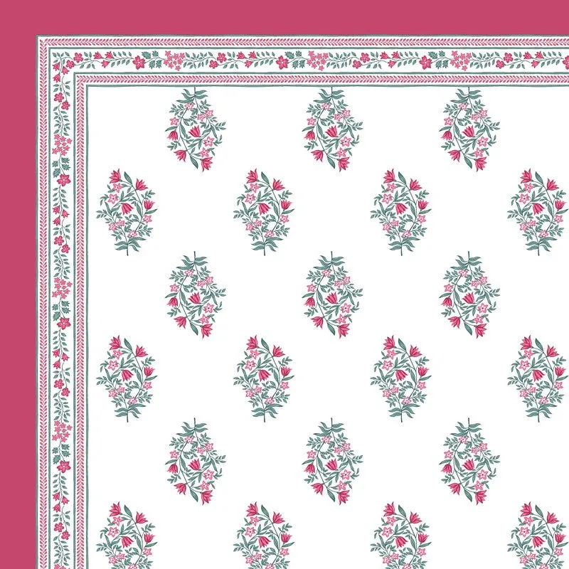 Rang Flow Cotton Bedsheet (Pink,Blue,White) - 120 TC media 6