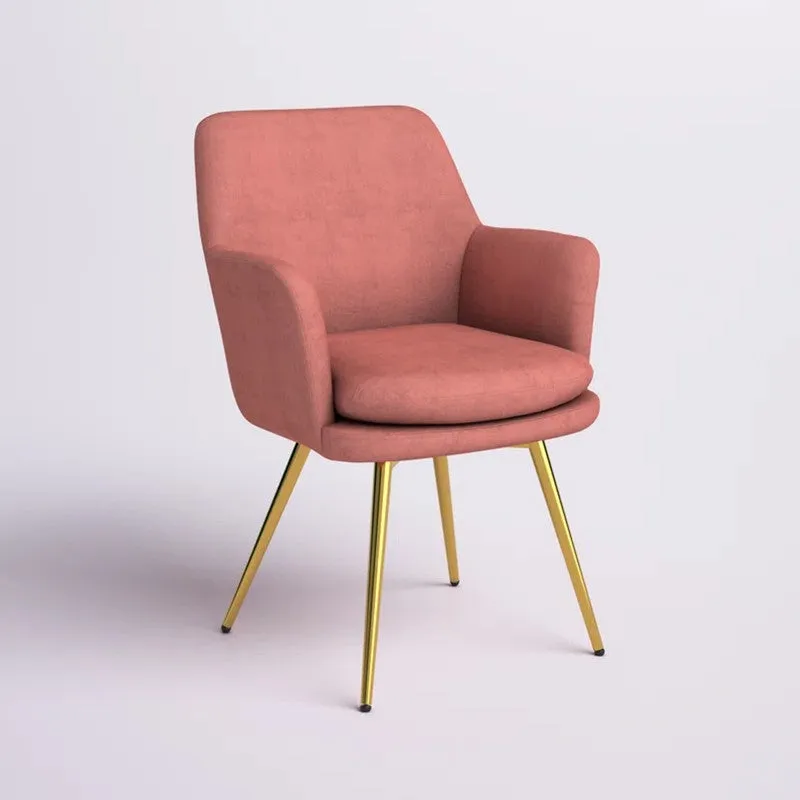 Livora Metal Accent Chair - Pink media 5