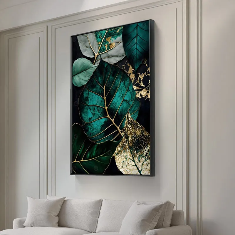 Midnight Leafs Wall Painting media 4
