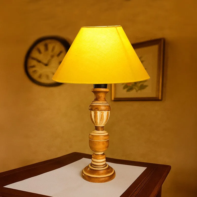 Zenrae Dusk Wooden Table Lamp - Yellow media 3