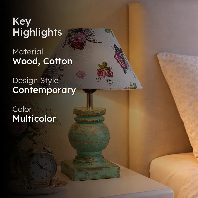 BloomVibe Wooden Table Lamp media 2