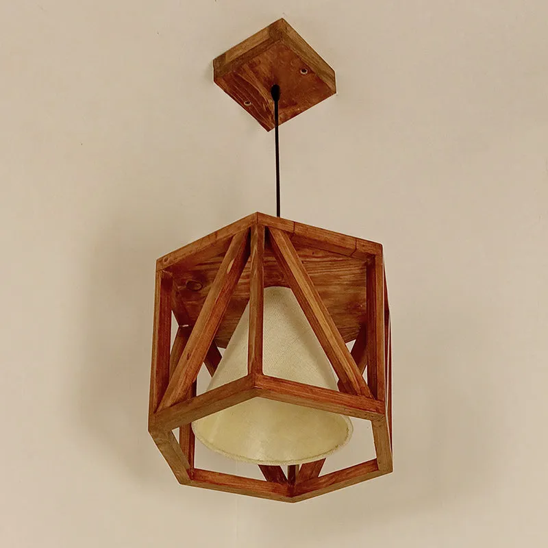 Lystra Single Wooden Ceiling Lamp media 4