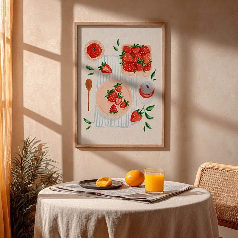 Berry Fusion Archival Canvas Wall Art - Brown media 5