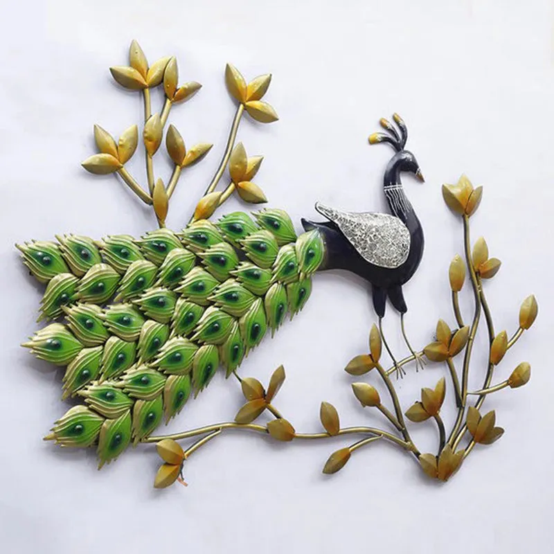 Vibrant Peacock Iron Wall Accent media 6