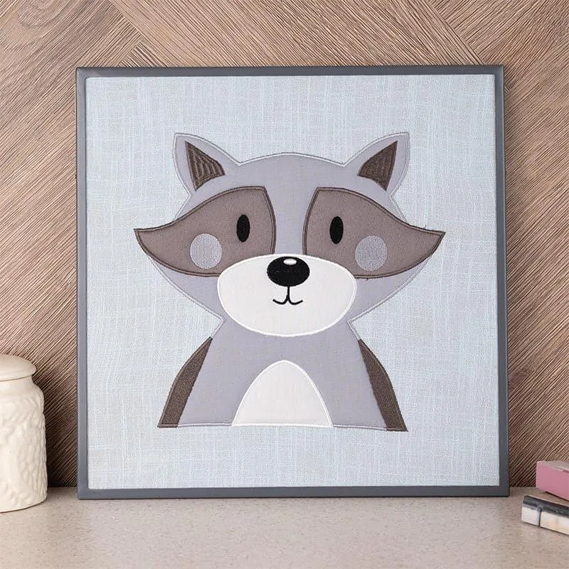 Racoon Roam MDF & Fabric Wall Accent  - Jungle Collection media 1