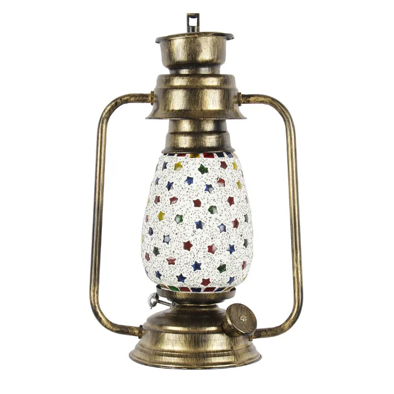 Divyara Mosaic Lantern Iron Wall Lamp - Gold media 5