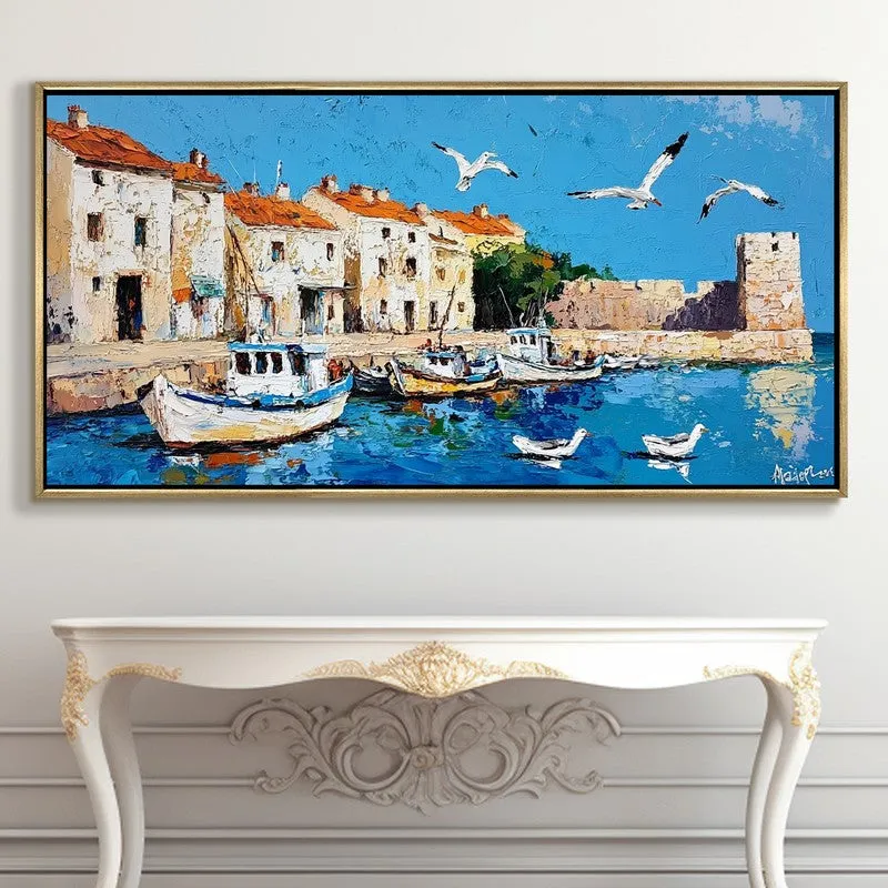 Drifted Boats Canvas Wall Painting With Frame media 5