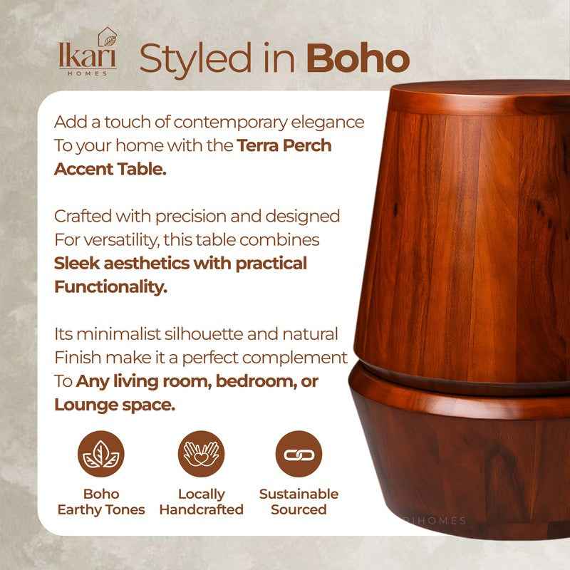 Drum Barrel Acacia Wood Coffee Table media 8