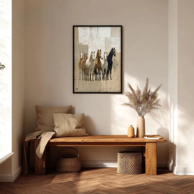 Equine Presence Wall Painting With Black Frame media 5