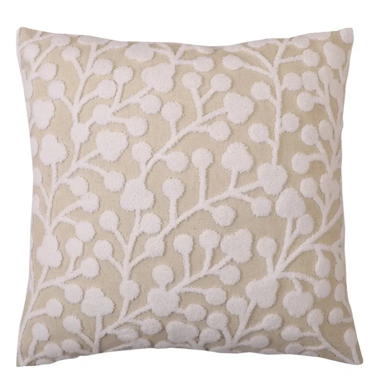 Cornwall Coast Embroidered Cotton Cushion Cover - Set Of Two media 3