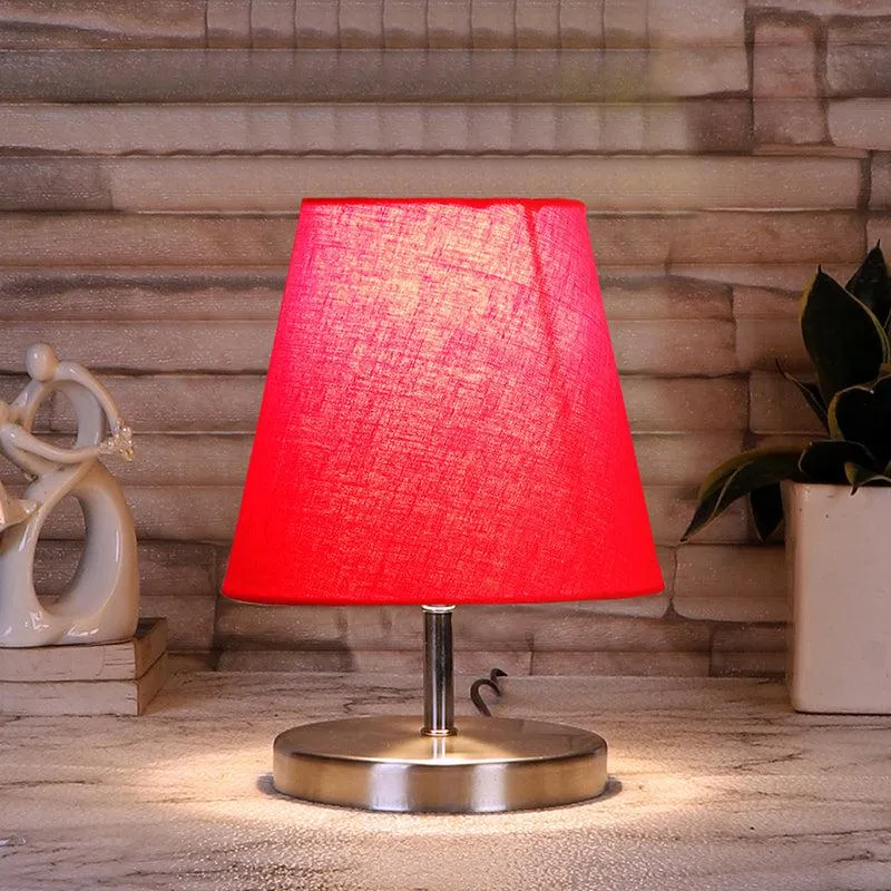 Vidro Fabric Table Lamp - Red,Silver media 1
