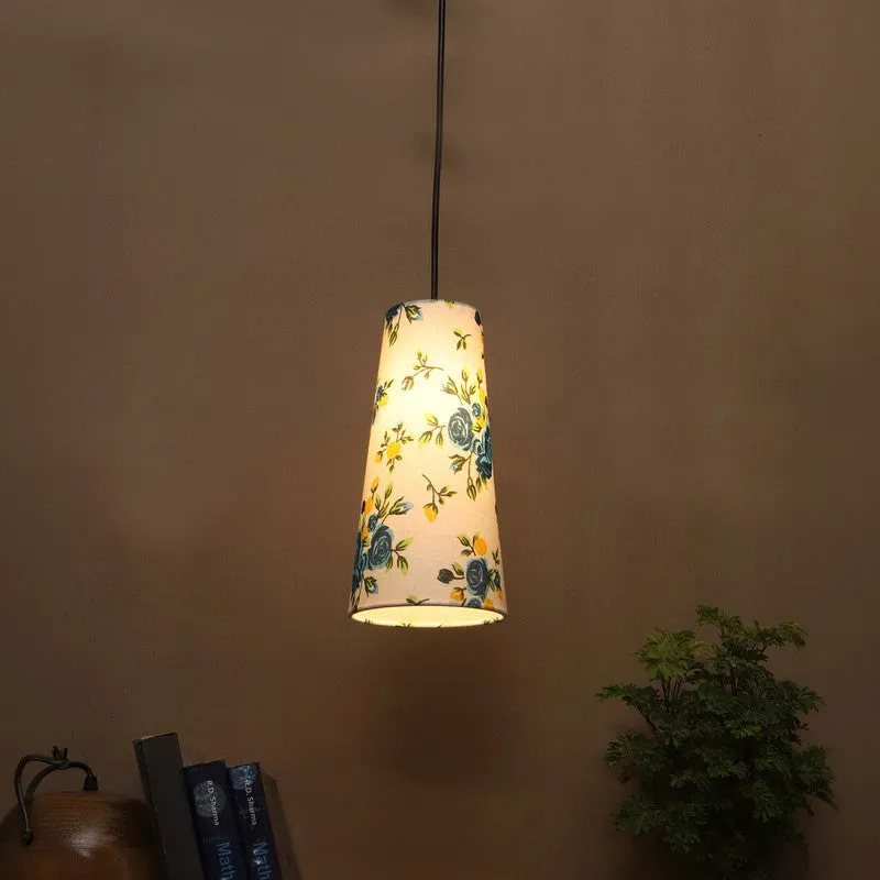 Solarae Metal Ceiling Lamp - White & Blue media 1