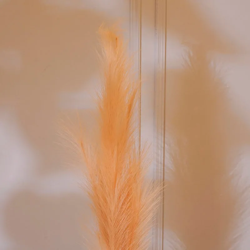 Faux Pampas Grass Stick (Peach) - 35 CM media 4