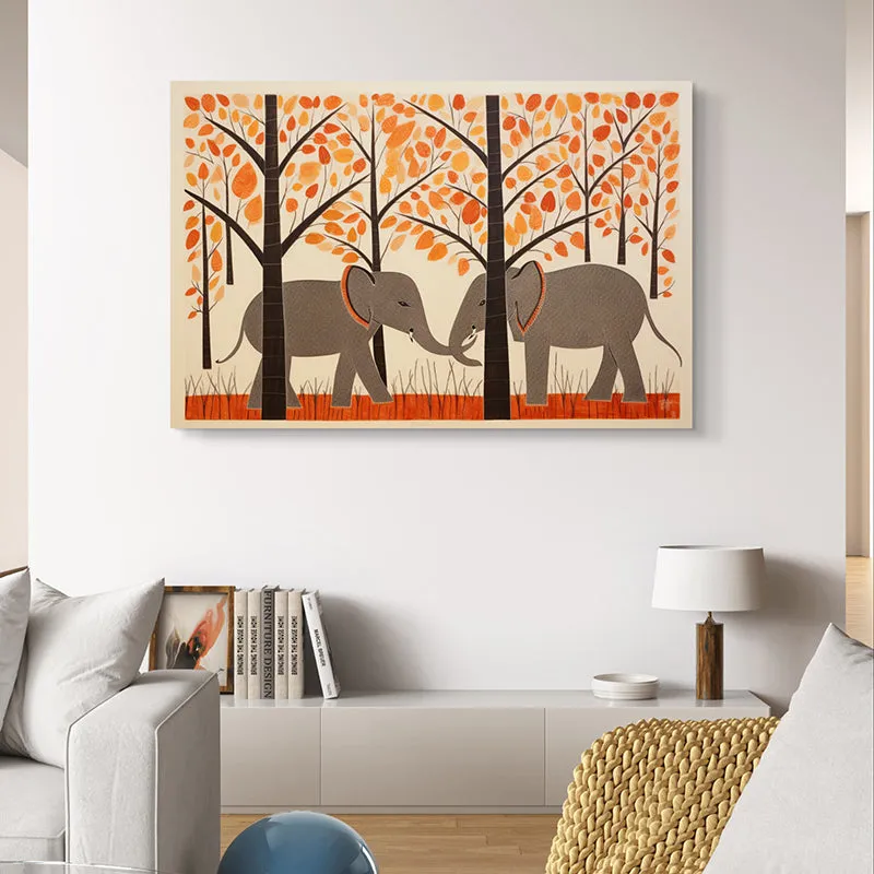 Elephant Sketches Canvas Wall Art media 4