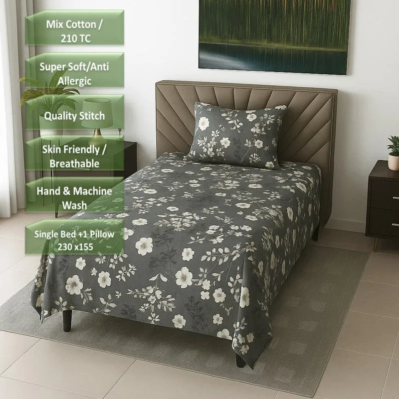 Bloom Drift Bedsheet - 210 TC media 8