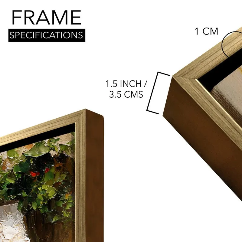 Floral Window Canvas Wall Painting With Frame media 8