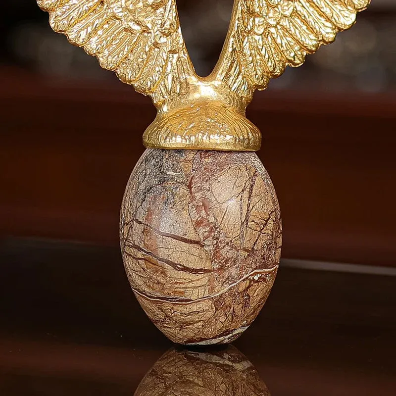 WingedAura Metal & Marble Showpiece media 5