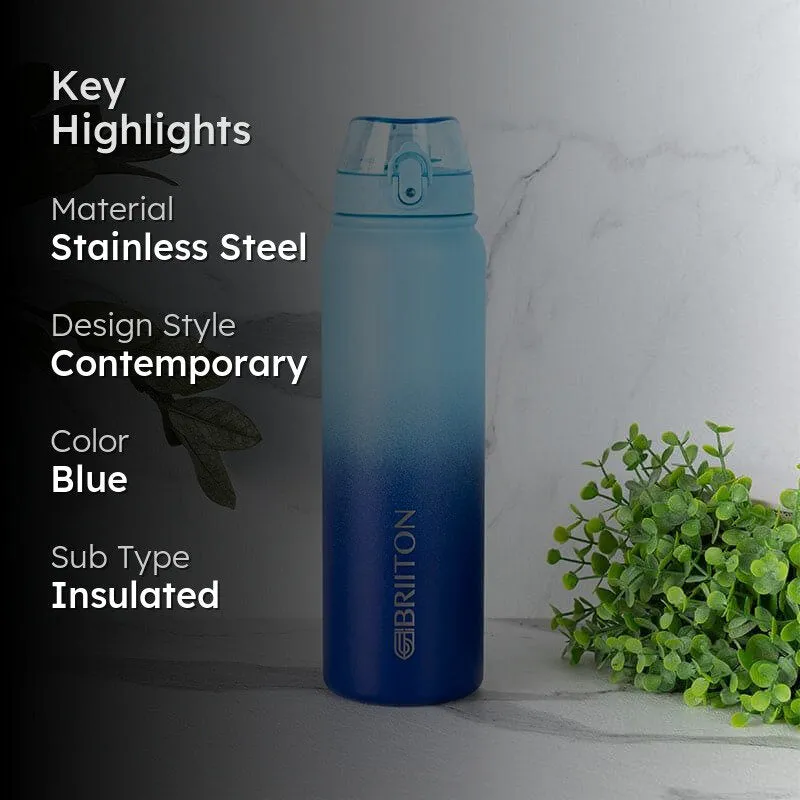 Hydrona Hot & Cold Thermos Water Bottle (Light Blue & Dark Blue) - 1000 mL media 2