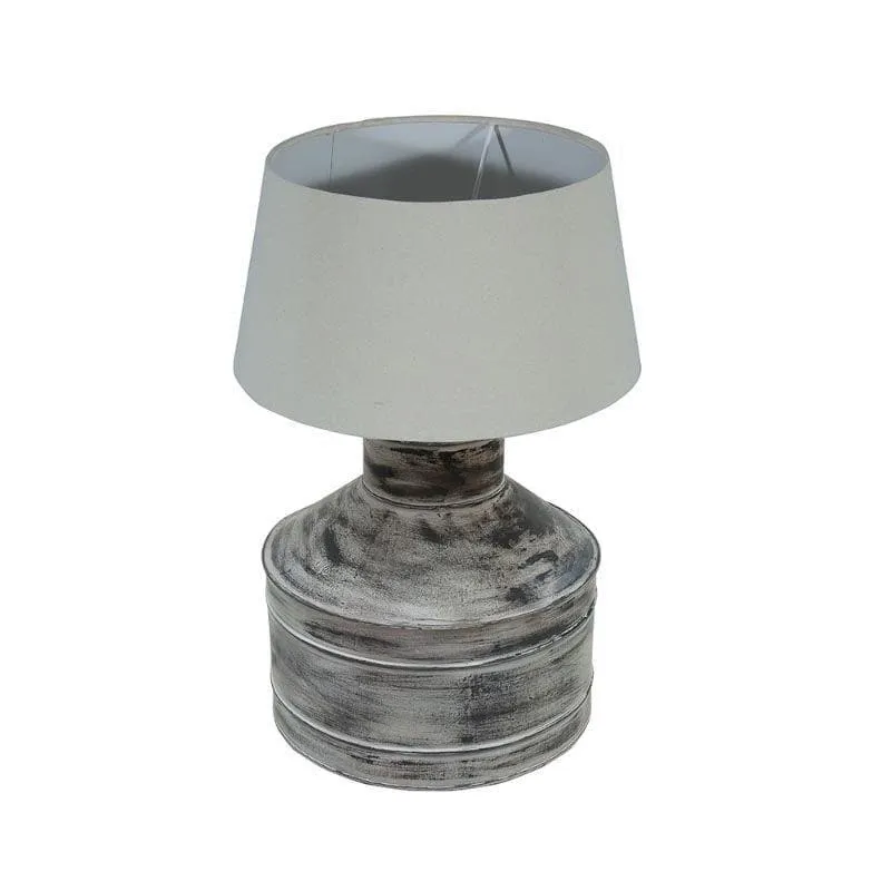Cannister Fabric Table Lamp - White media 4