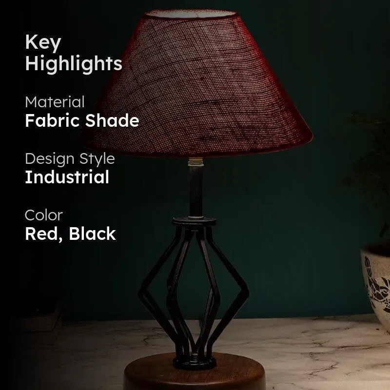 Firefly Fabric Table Lamp - Red,Black media 2