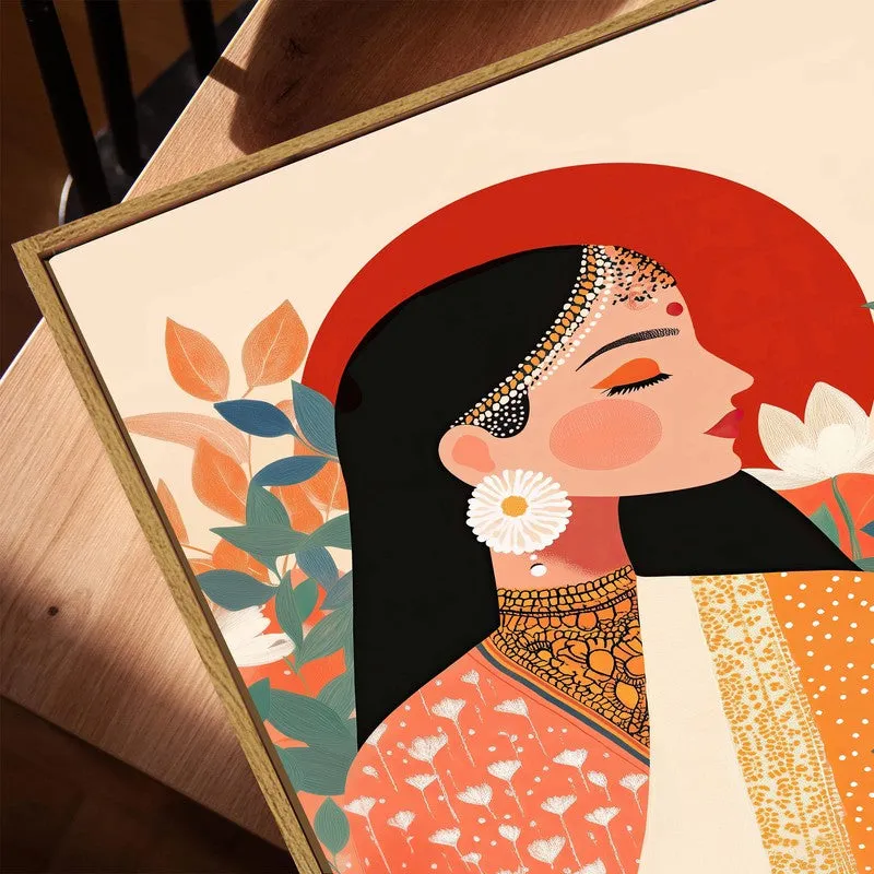 Contemporary Devi Canvas Wall Art With Frame media 5