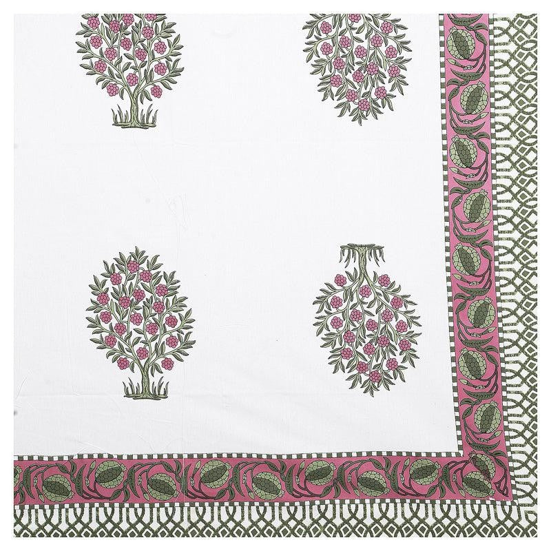 Chatur Floral Cotton Bedsheet (Violet) - 144 TC media 4