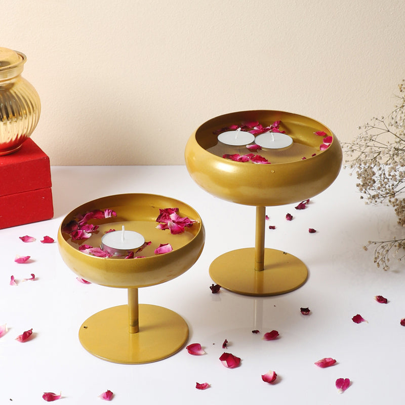 LumiStack Goblet Candler Holder - Set Of Two